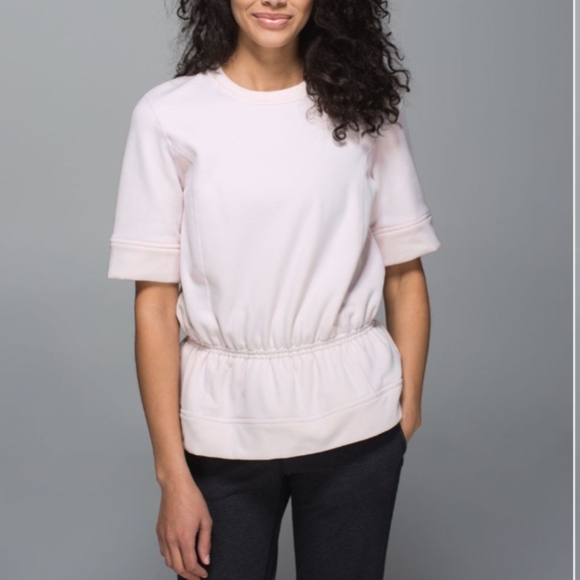 Lululemon Peplum PulloverNeutral Blush Size 4